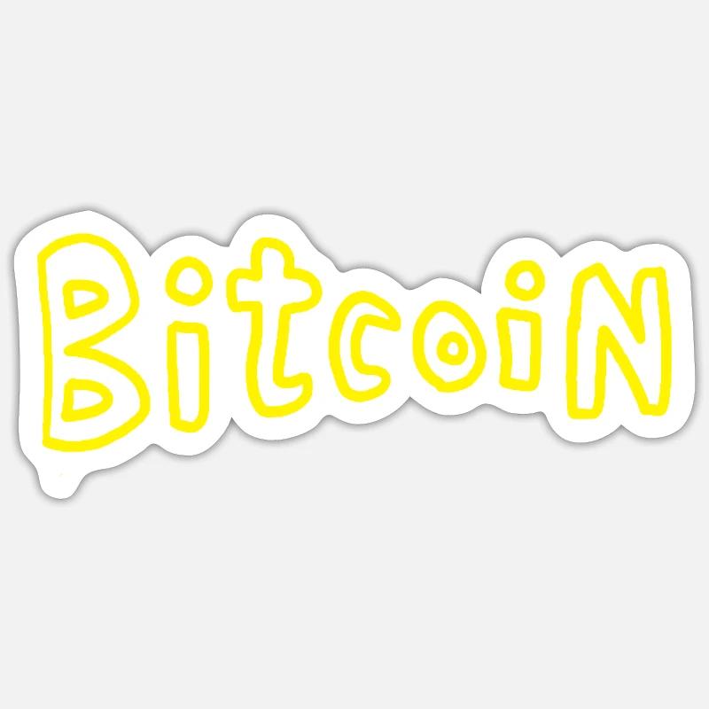 bitcoin designer tee - Sticker size S (10 x 10 cm) - white matte