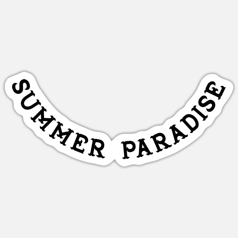 Paradis d’été - Sticker taille S (10 x 10 cm) - blanc mat