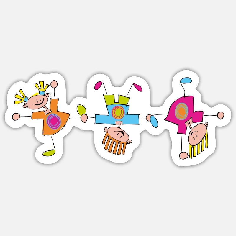 Hopsa! - Sticker Größe S (10 x 10 cm) - Mattweiß