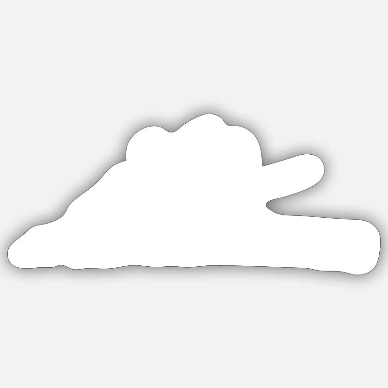 Kayak Pair white - Sticker size S (10 x 10 cm) - white matte