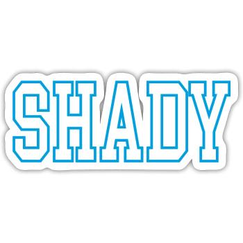 shady - Sticker Größe S (10 x 10 cm) - Mattweiß - Vorne