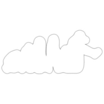 Hurdling Athletics Gift Hurdler - Sticker size S (10 x 10 cm) - white matte - Front