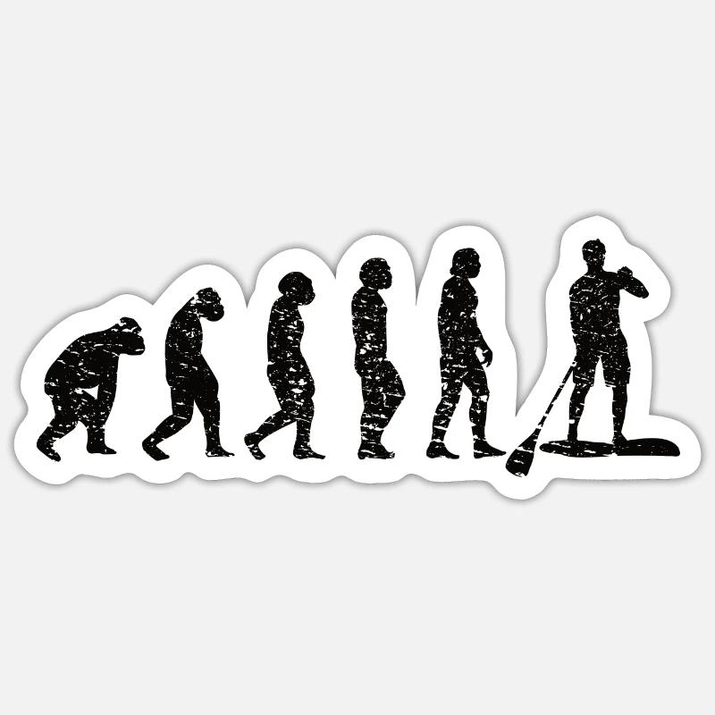 Stand-up paddle Stand Up Paddle Surf - Sticker taille S (10 x 10 cm) - blanc mat