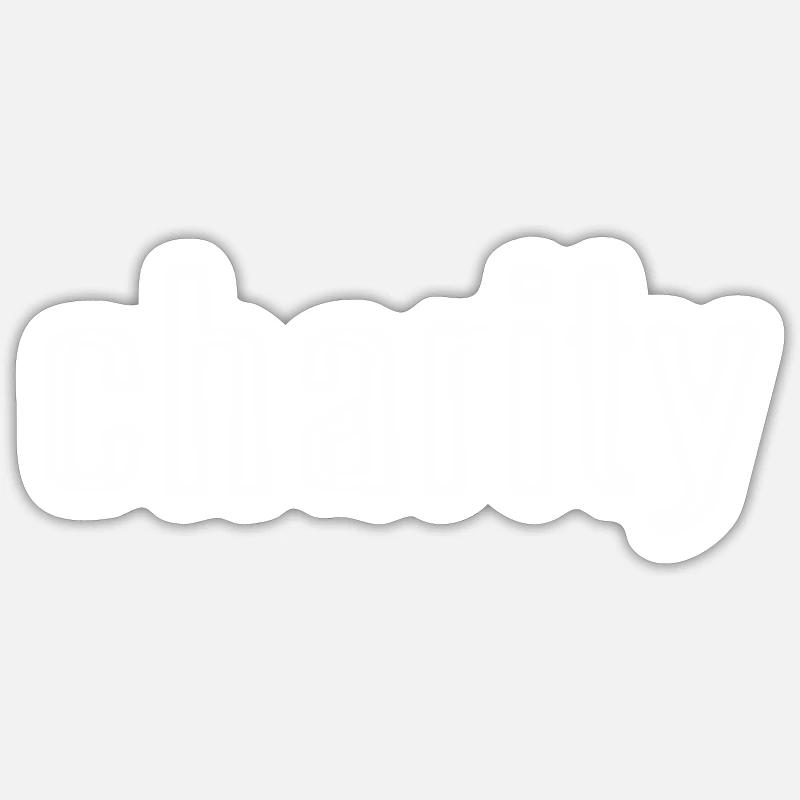CHARITÉ Cool Conceptions philanthropes minimalistes Sticker taille S (10 x 10 cm)