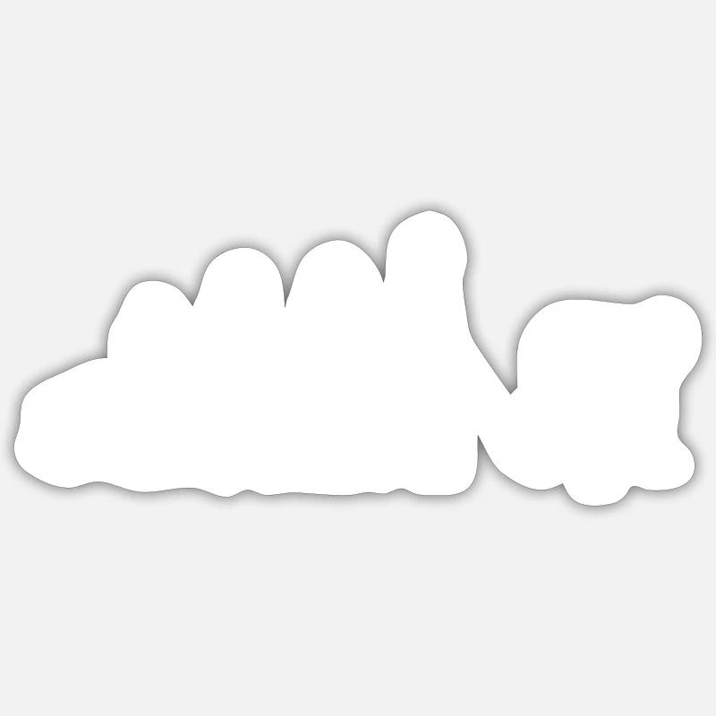 100 mètres évolution - Sticker taille S (10 x 10 cm) - blanc mat