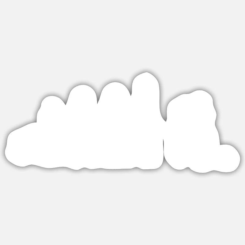 Curling evolution - Sticker taille S (10 x 10 cm) - blanc mat