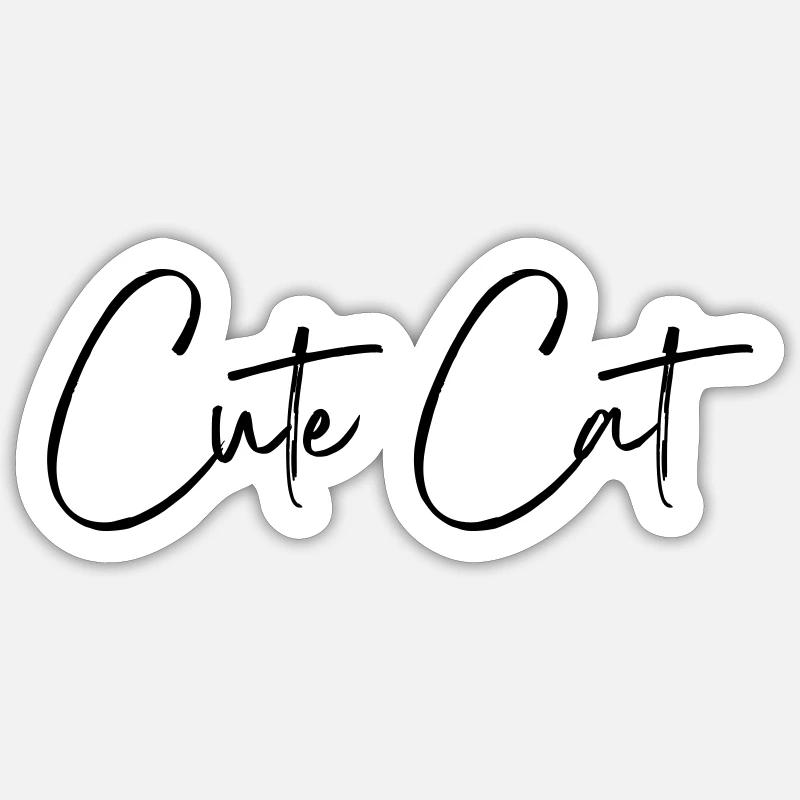 Cute Cat Sticker Größe S (10 x 10 cm)