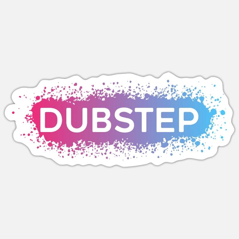Dubstep Vaporwave Splat - Sticker size S (10 x 10 cm) - white matte