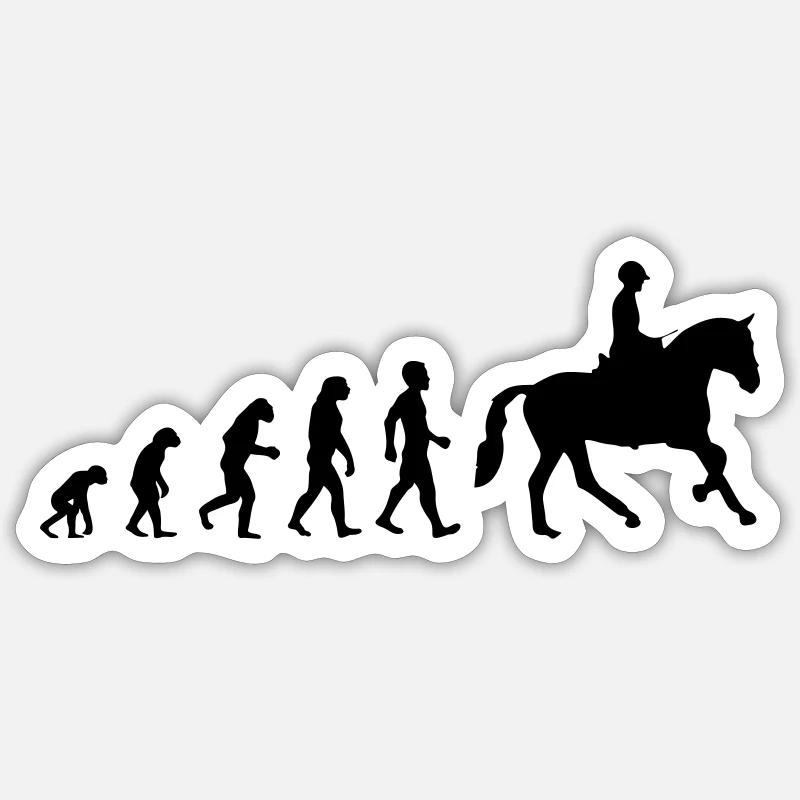 Evolution équitation Sticker taille S (10 x 10 cm)