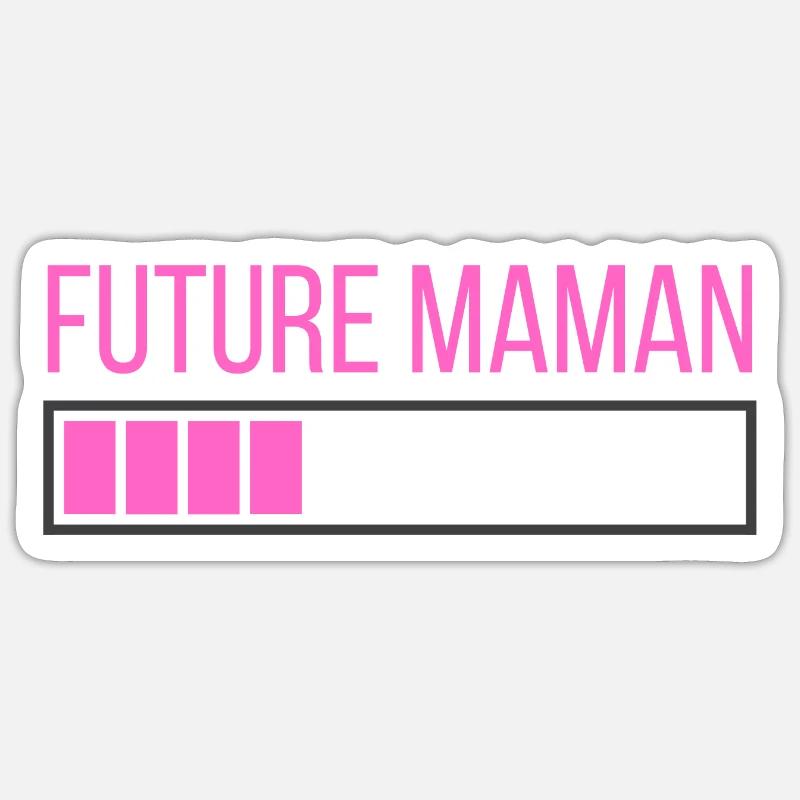 Future Maman - Sticker taille S (10 x 10 cm) - blanc mat