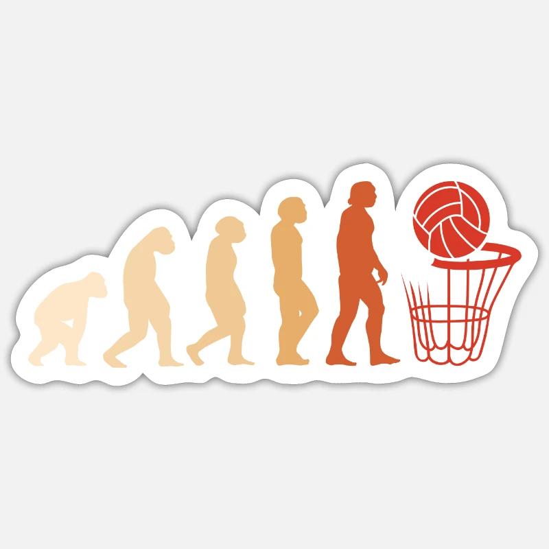 Sport Evolution Netball - Sticker taille S (10 x 10 cm) - blanc mat