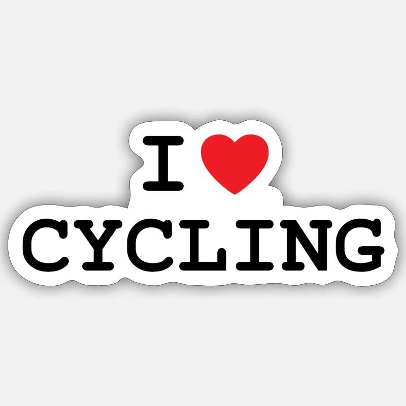 J’adore le vélo! - Sticker taille S (10 x 10 cm) - blanc mat