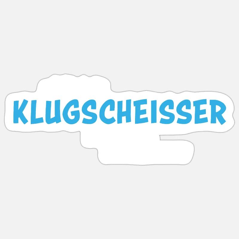 ich bin kein Klugscheisser - Sticker Größe S (10 x 10 cm) - Mattweiß