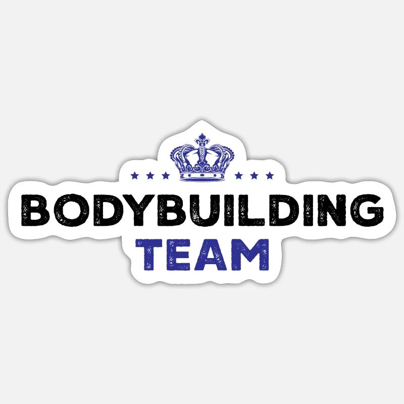 Équipe de musculation - Sticker taille S (10 x 10 cm) - blanc mat
