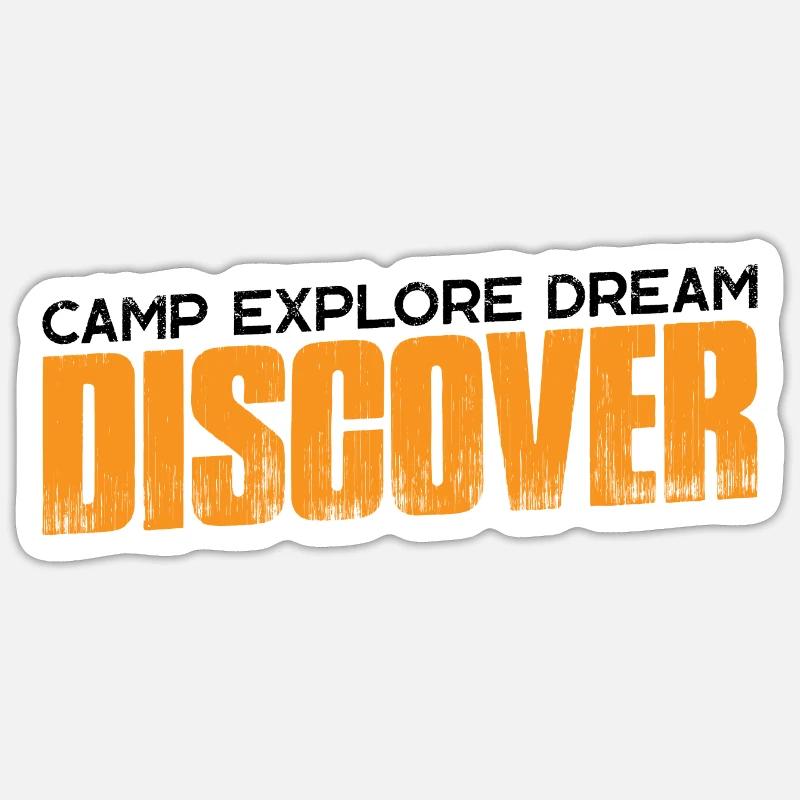 Camp Explore Dream Discover 4 Sticker Größe S (10 x 10 cm)