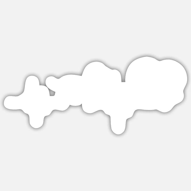 Dackel Herzschlag - Sticker Größe S (10 x 10 cm) - Mattweiß