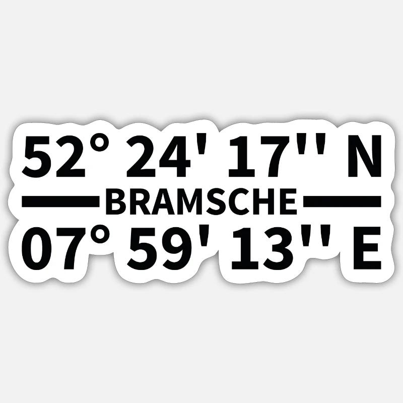 Coordonnées de Bram Sticker taille S (10 x 10 cm)