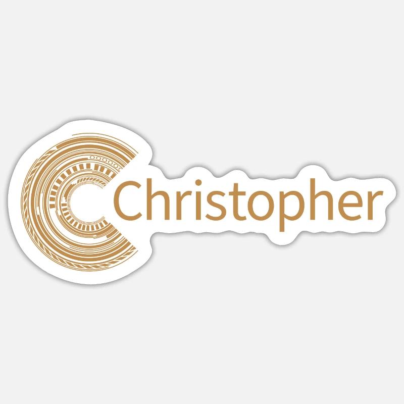 For Christopher - Sticker size S (10 x 10 cm) - white matte