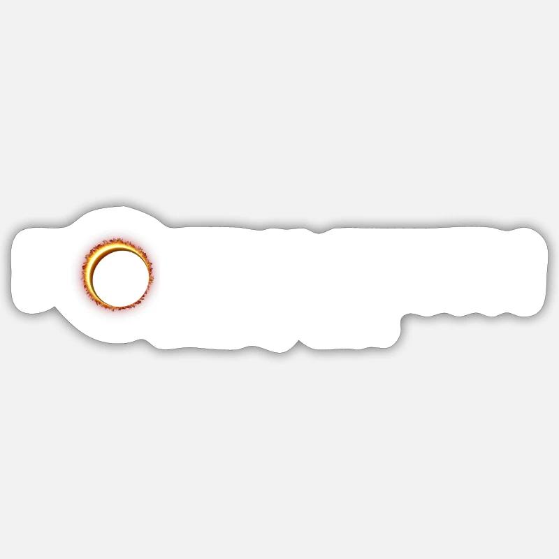 Fort Worth Texas 2024 Eclipse Souvenir April 8 Sticker size S (10 x 10 cm)