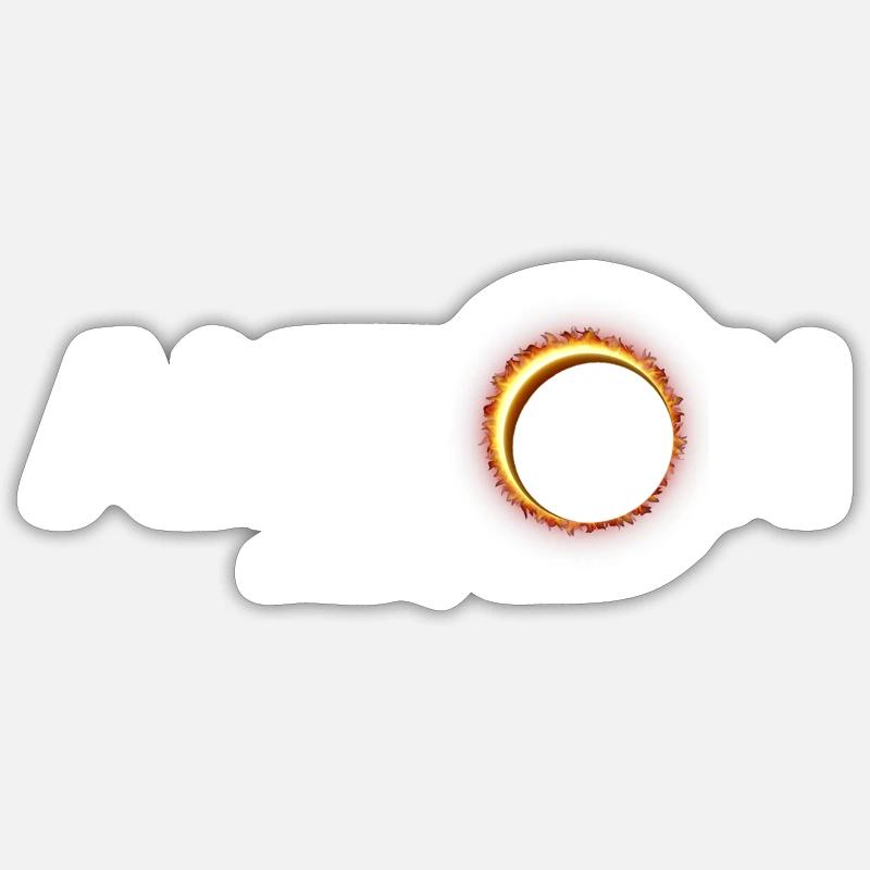 Akron Ohio 2024 Eclipse Souvenir April 8 Sticker size S (10 x 10 cm)