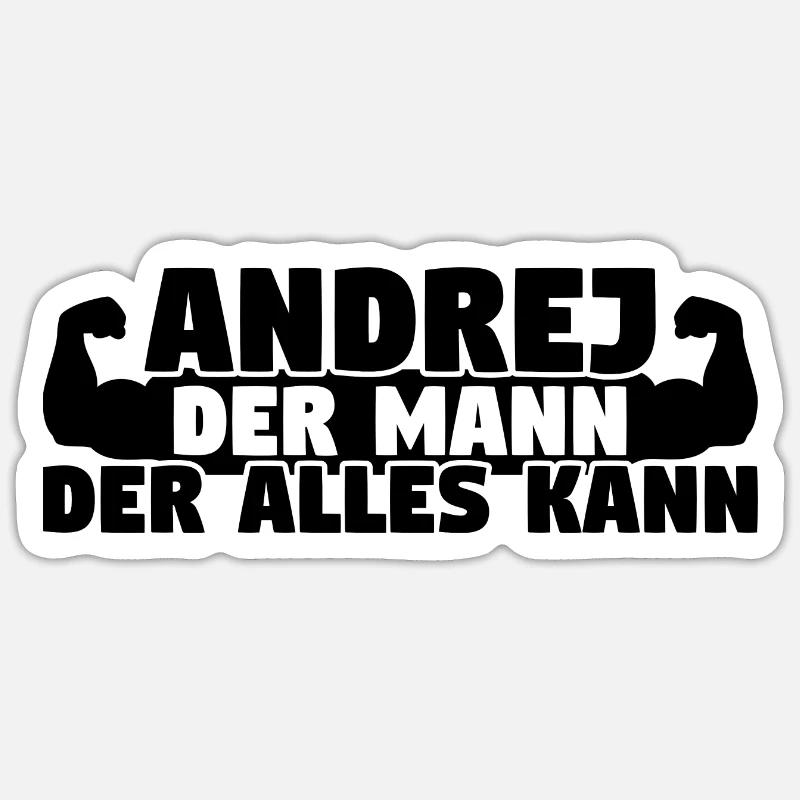 Der Mann Der Alles kann Andrej - Sticker Größe S (10 x 10 cm) - Mattweiß