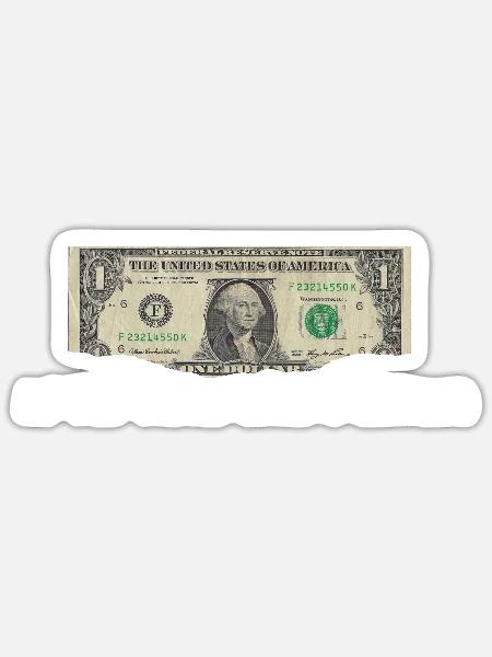 Geld Nummer Reich Geschenkidee Geldschein - Sticker Größe S (10 x 10 cm) - Mattweiß