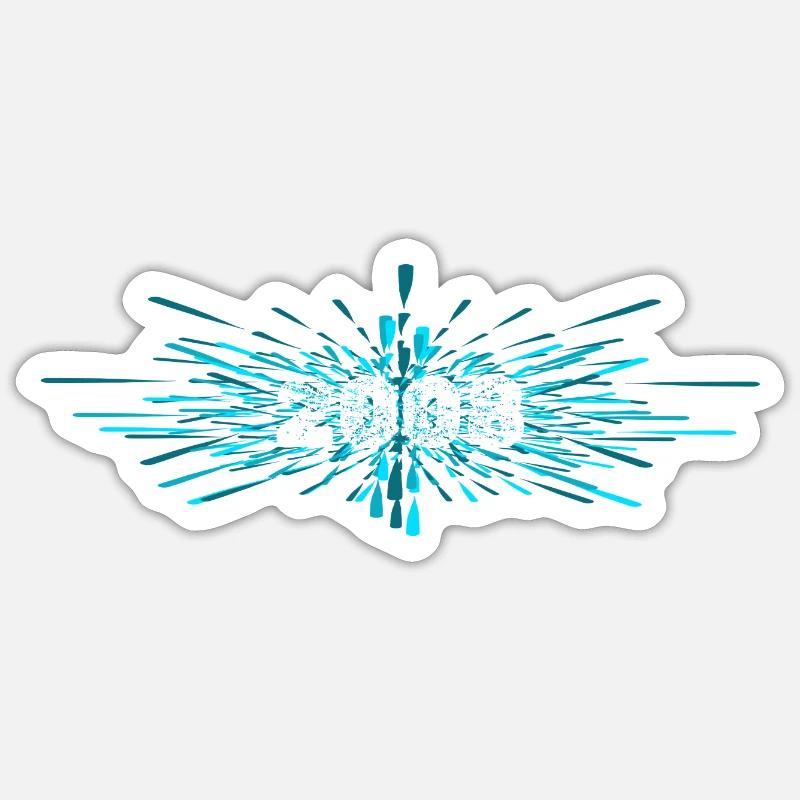 Geboren 2008 - Sticker Größe S (10 x 10 cm) - Mattweiß