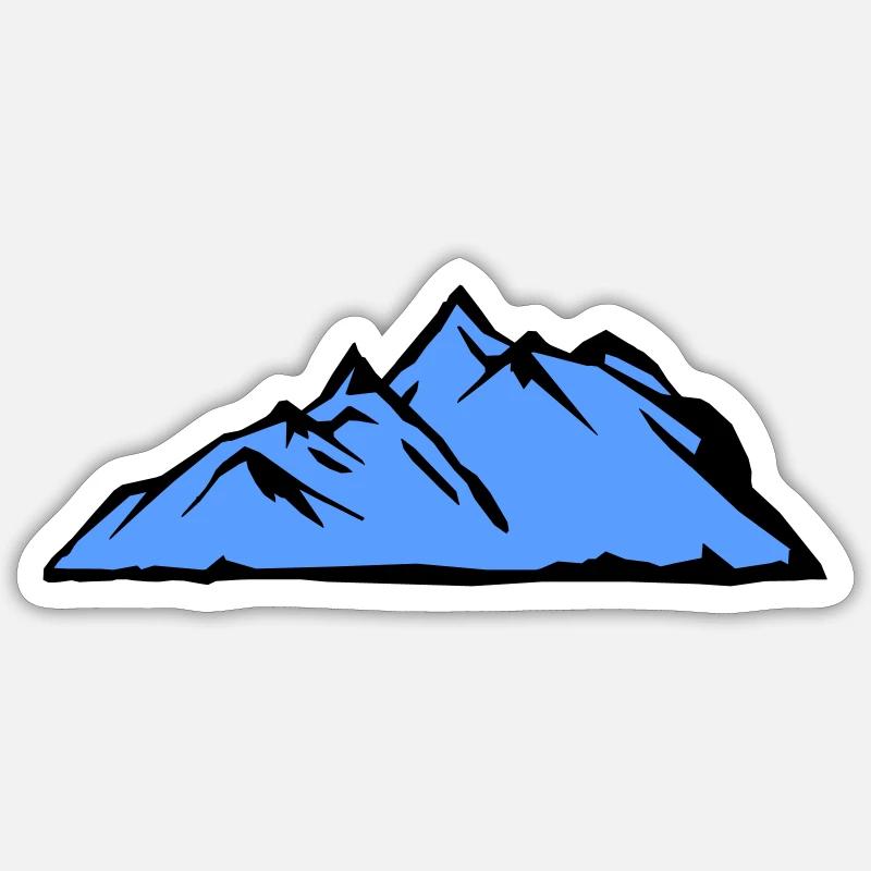 mountains - Sticker size S (10 x 10 cm) - white matte