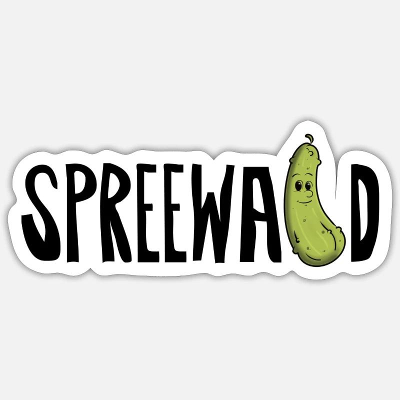 Concombre de Spreewald - Sticker taille S (10 x 10 cm) - blanc mat