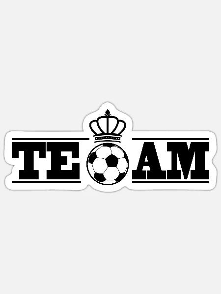 Fußball Soccer - Sticker Größe S (10 x 10 cm) - Mattweiß