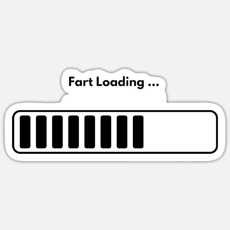 « Fart Loading » Graphique amusant Sticker taille S (10 x 10 cm)