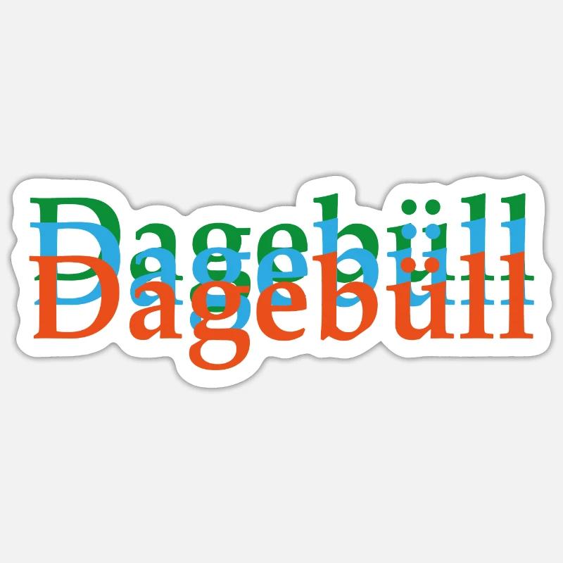 Dagebüll Doppelschrift - Sticker Größe S (10 x 10 cm) - Mattweiß