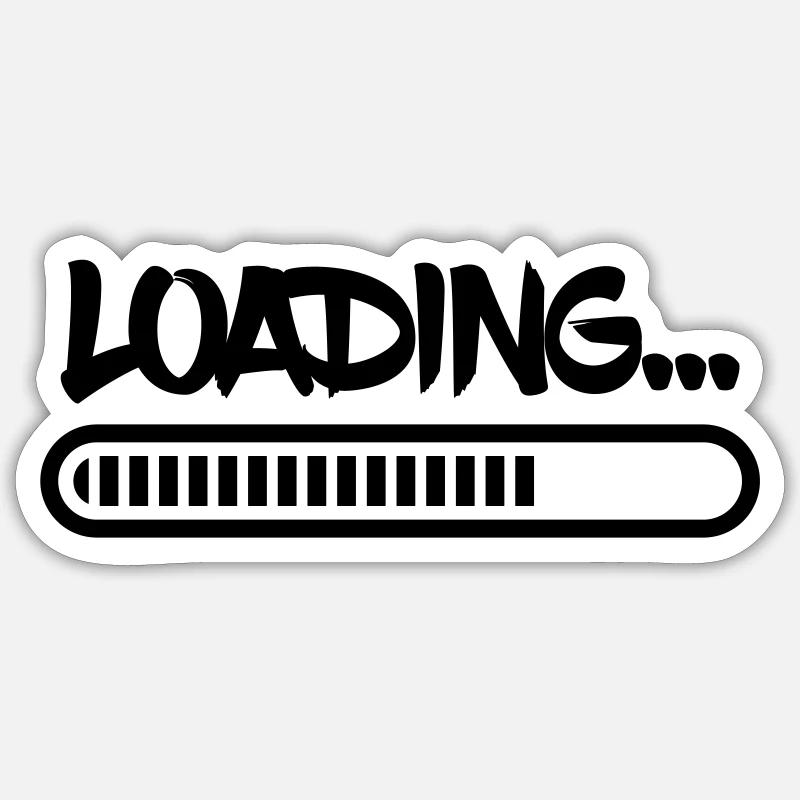 Loading - Sticker size S (10 x 10 cm) - white matte