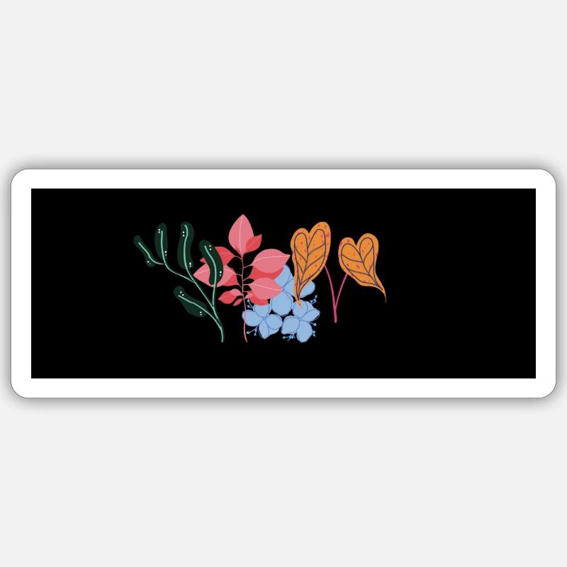 Fleur d’été - Sticker taille S (10 x 10 cm) - blanc mat