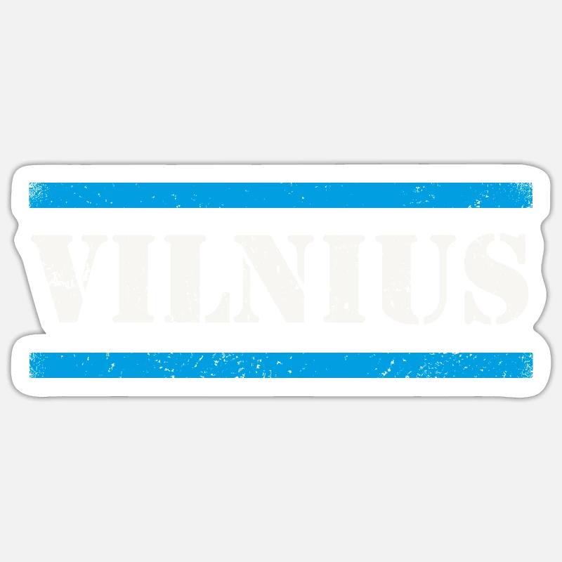 Vilnius - Sticker size S (10 x 10 cm) - white matte