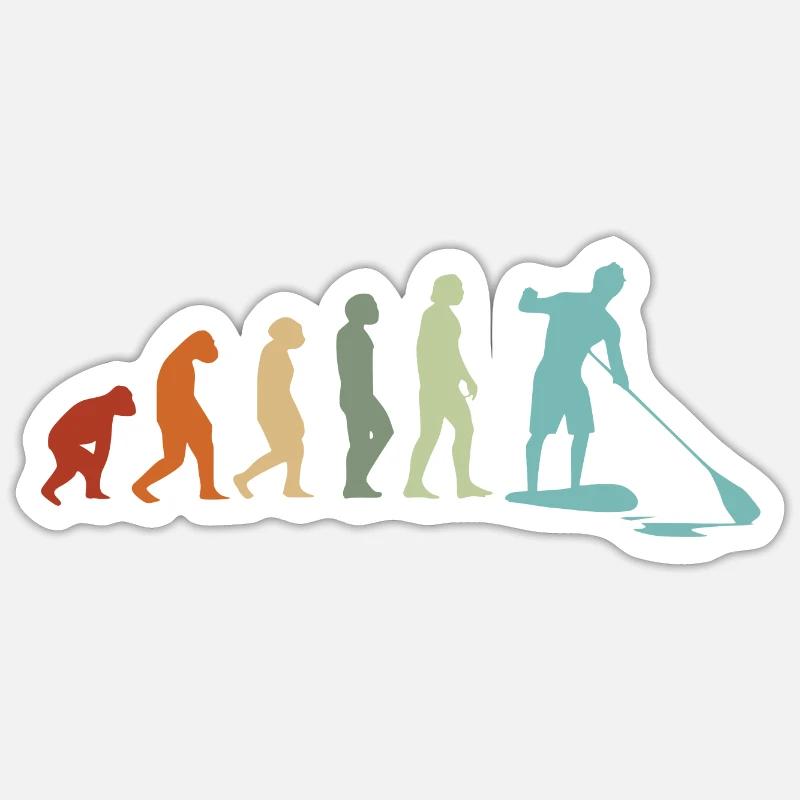 SUP Surf Stand Up Paddle board EVOLUTION supboard - Sticker taille S (10 x 10 cm) - blanc mat
