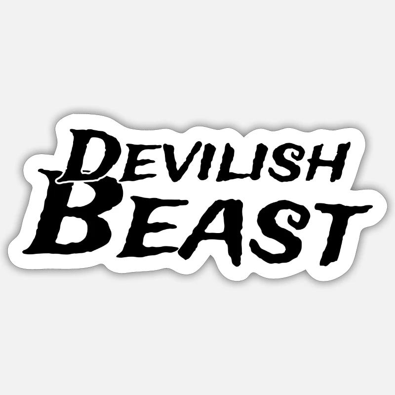Devilish beast Sticker size S (10 x 10 cm)