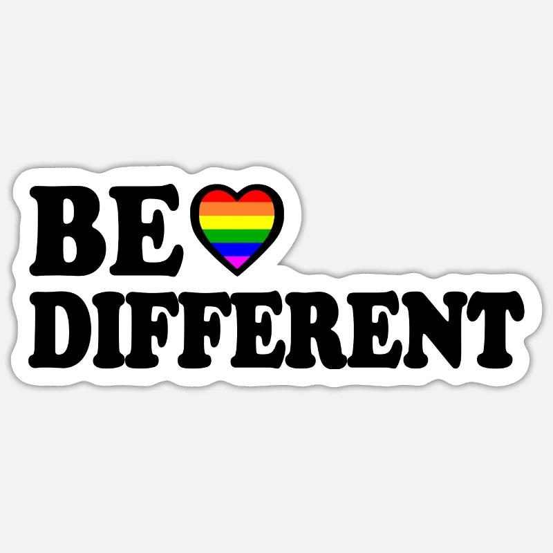 Be different - Sticker size S (10 x 10 cm) - white matte