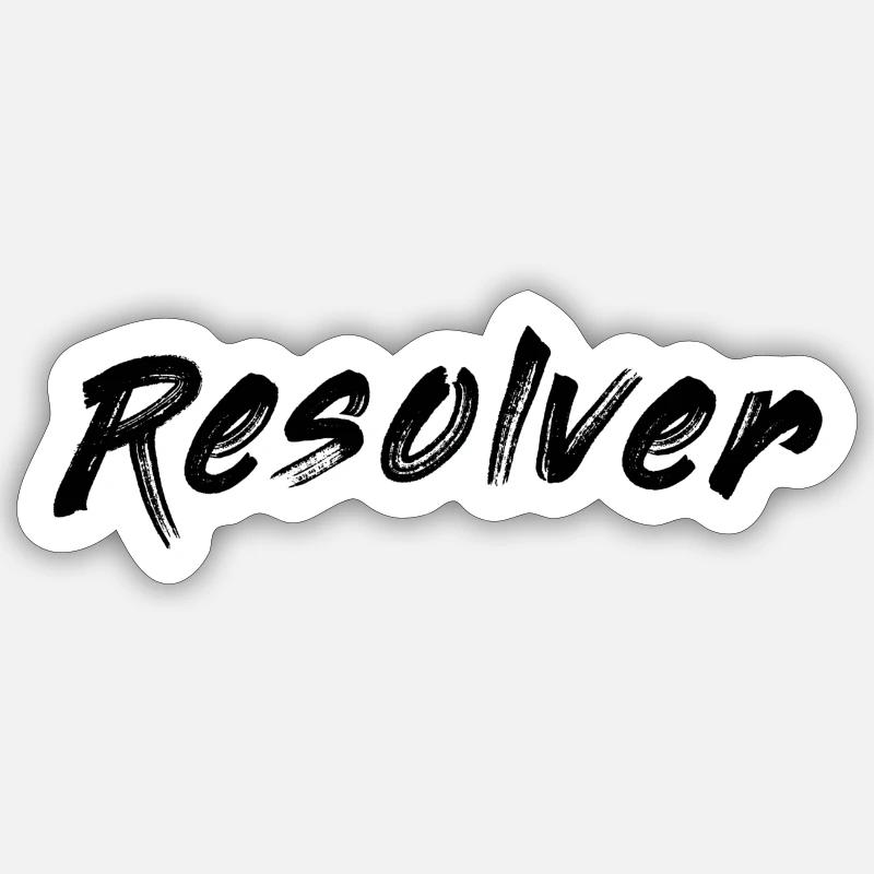Resolver - Sticker size S (10 x 10 cm) - white matte