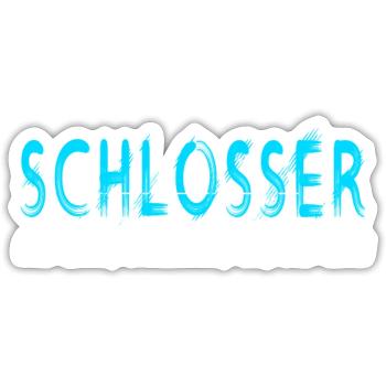 Schlosser Handwerker Design - Sticker Größe S (10 x 10 cm) - Mattweiß - Vorne