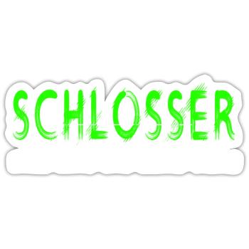 Schlosser Handwerker Design - Sticker Größe S (10 x 10 cm) - Mattweiß - Vorne