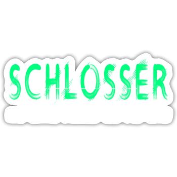 Schlosser Handwerker Design - Sticker Größe S (10 x 10 cm) - Mattweiß - Vorne