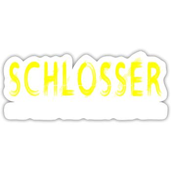 Schlosser Handwerker Design - Sticker Größe S (10 x 10 cm) - Mattweiß - Vorne