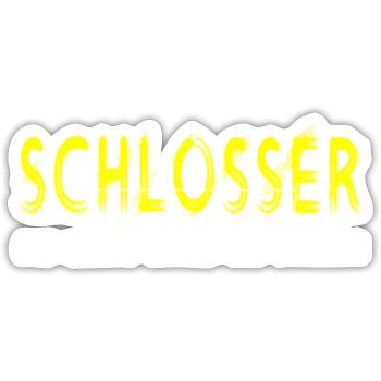 Schlosser Handwerker Design - Sticker Größe S (10 x 10 cm) - Mattweiß - Vorne