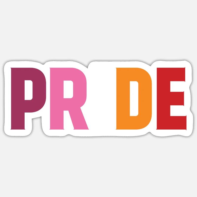 Fierté lesbienne - Sticker taille S (10 x 10 cm) - blanc mat