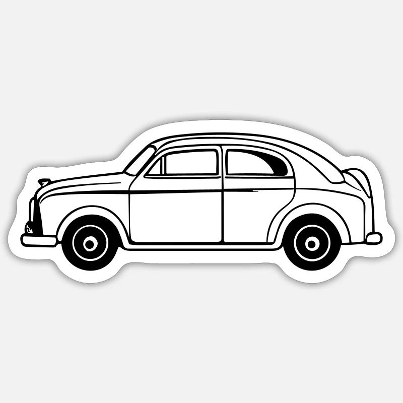 Auto - Sticker Größe S (10 x 10 cm) - Mattweiß