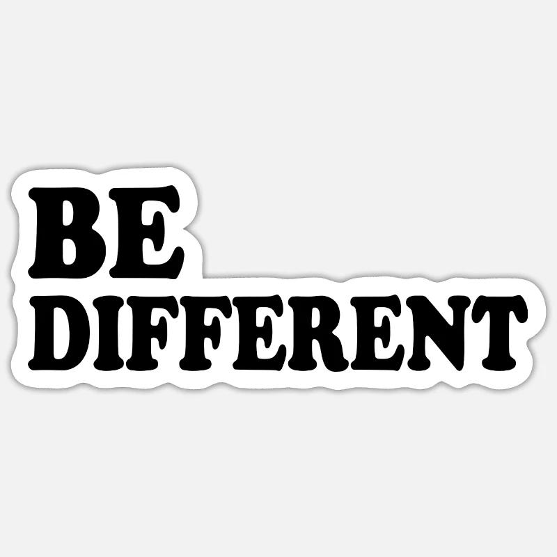 Be different - Sticker Größe S (10 x 10 cm) - Mattweiß
