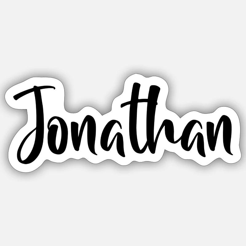 Jonathan - Sticker Größe S (10 x 10 cm) - Mattweiß