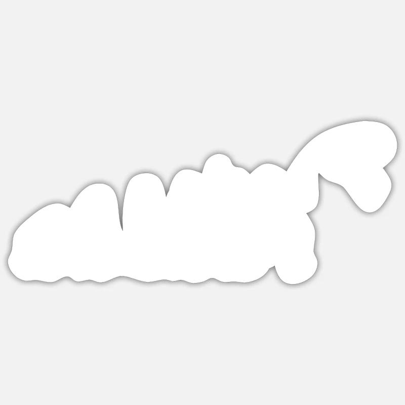 Pêcheur Pêcheur Évolution Cadeau Blanc Sticker taille S (10 x 10 cm)
