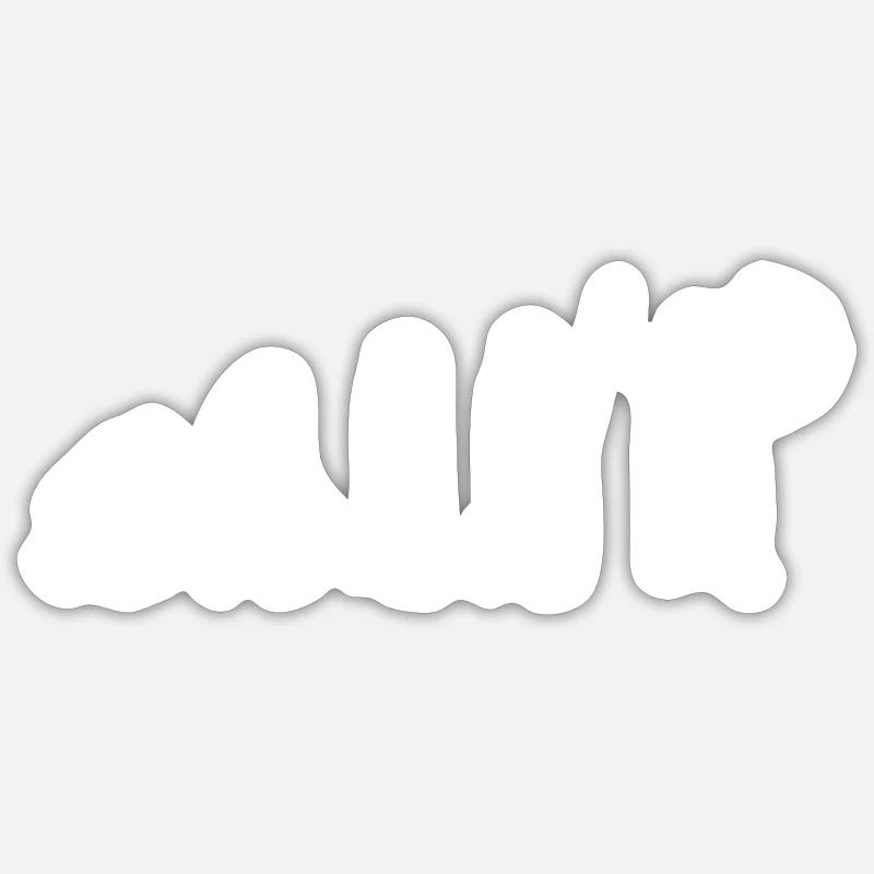 Bogenschütze Evolution Sport - Sticker Größe S (10 x 10 cm) - Mattweiß